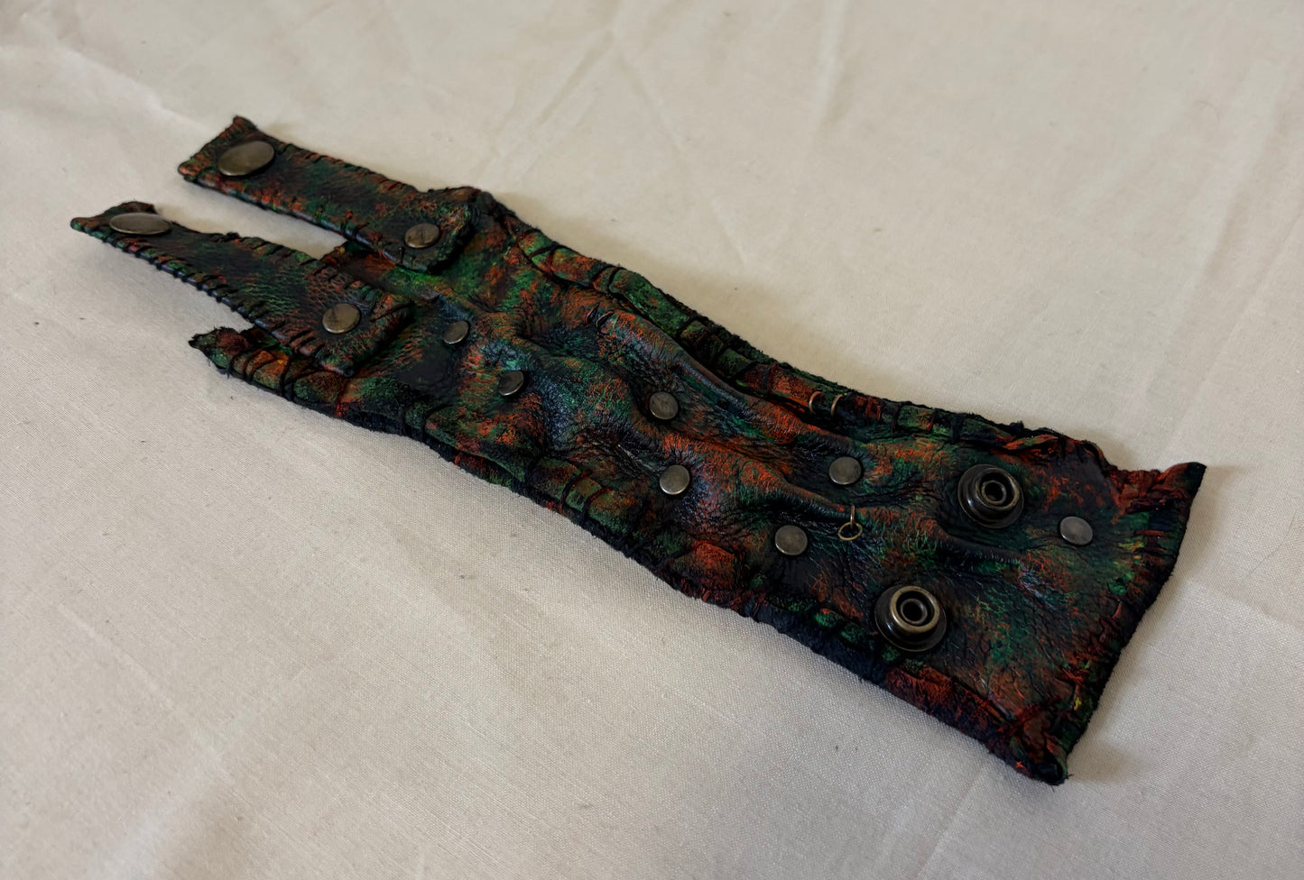 *COMING SOON* NEON NIGHT SHIFT - Orange + Green Leather Cuff