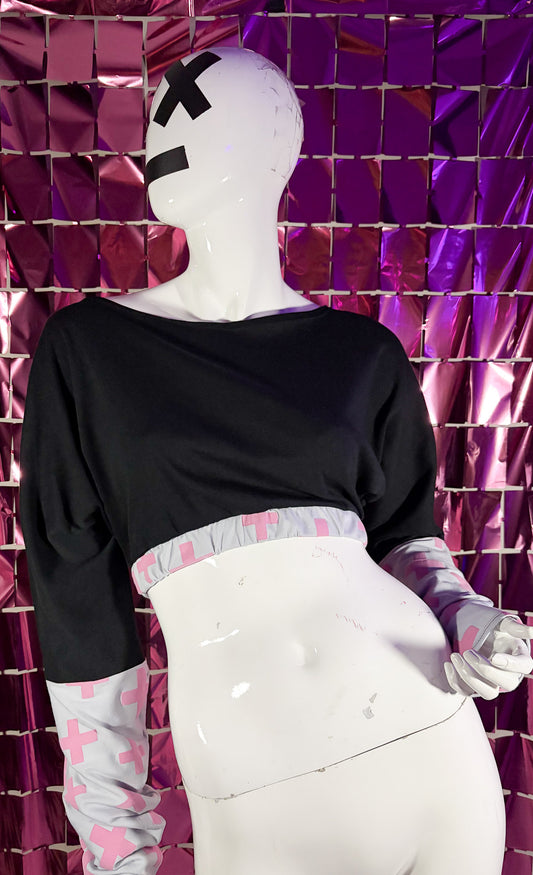 HOT WIRE PINK - STACKED DOLMAN SHIRT