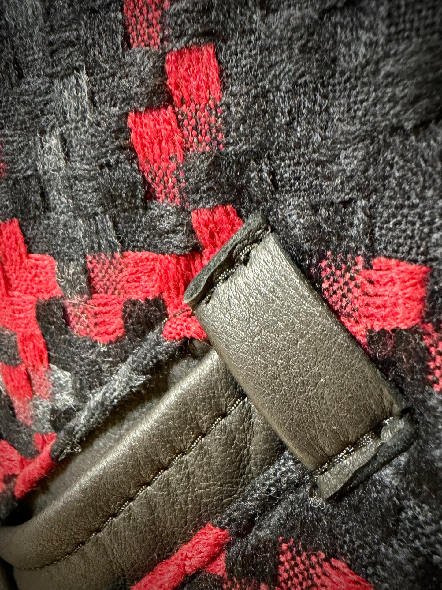 RED GRID - STRAIGHT CUT JACKET *SAMPLE SALE*