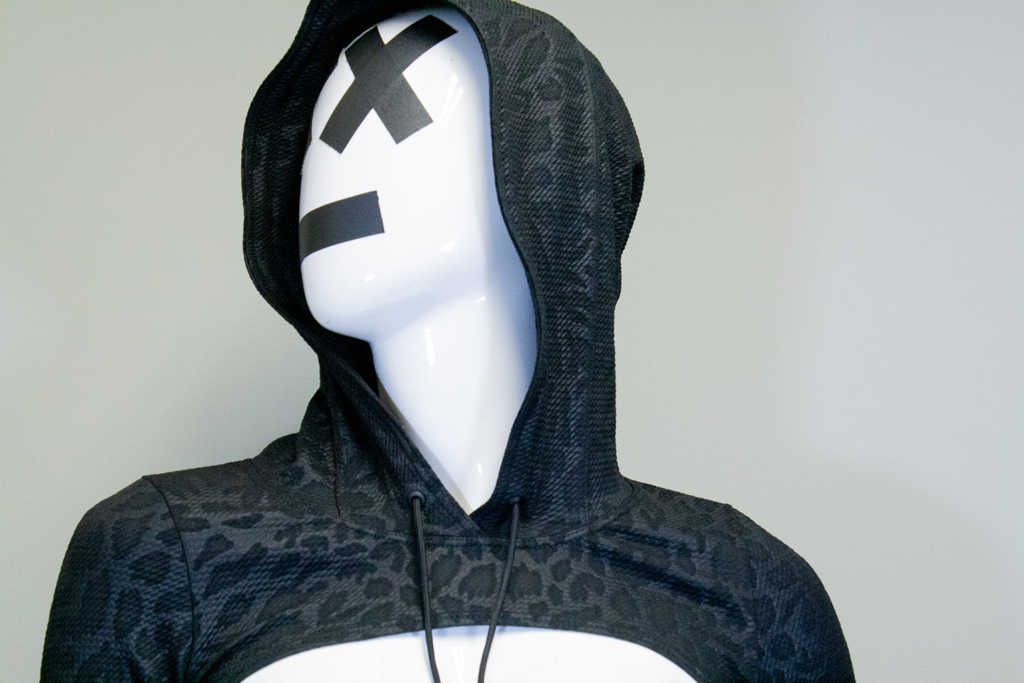 BLACK LEOPARD - MICRO HOODIE