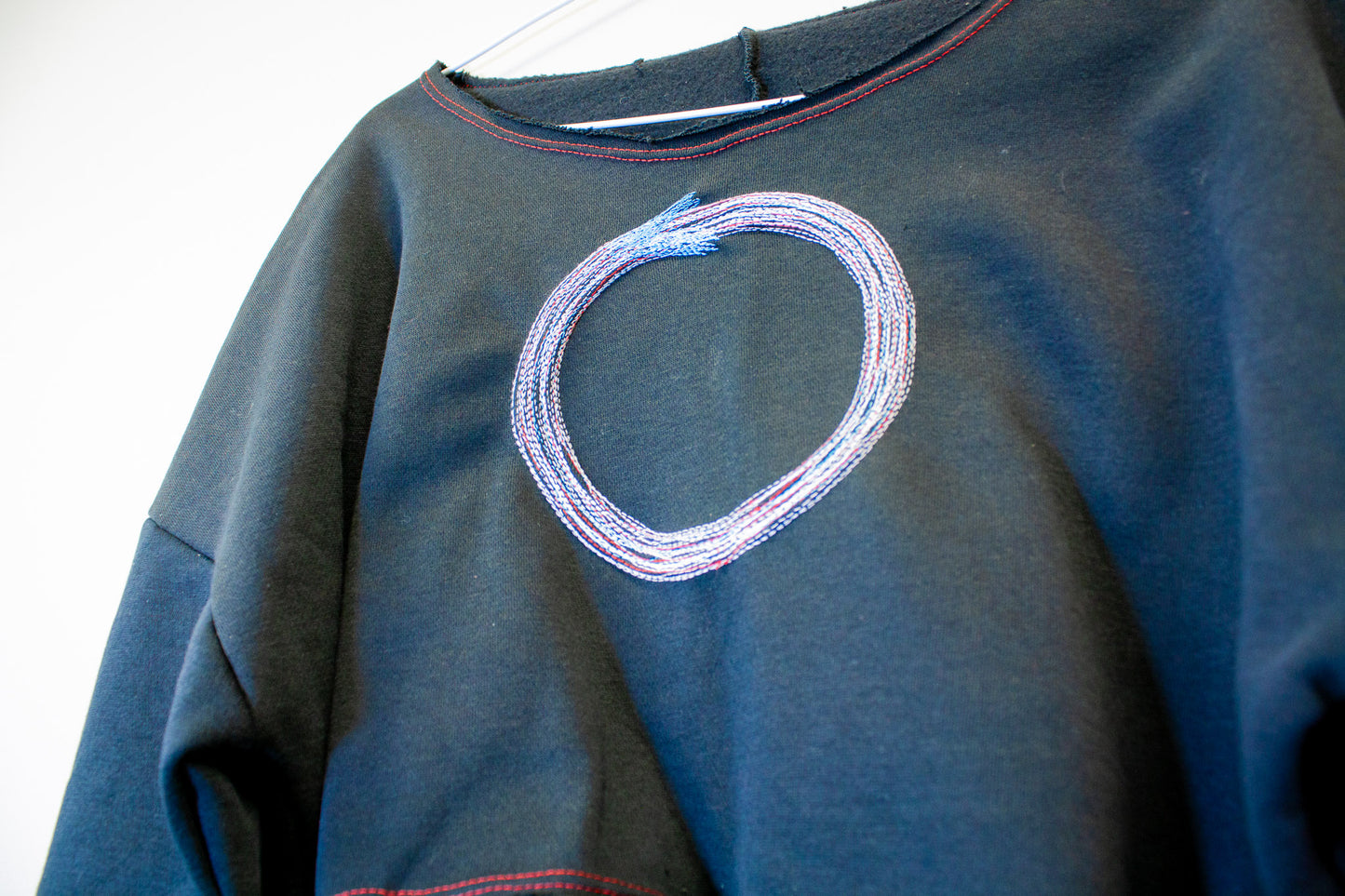 *SAMPLE SALE* ABSTRACT OUROBOROS SWEATER
