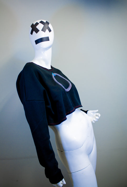ABSTRACT OUROBOROS - Cropped Sweater