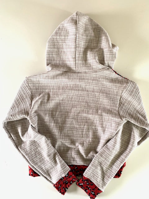 RUBY LEOPARD - CROPPED PULLOVER HOODIE
