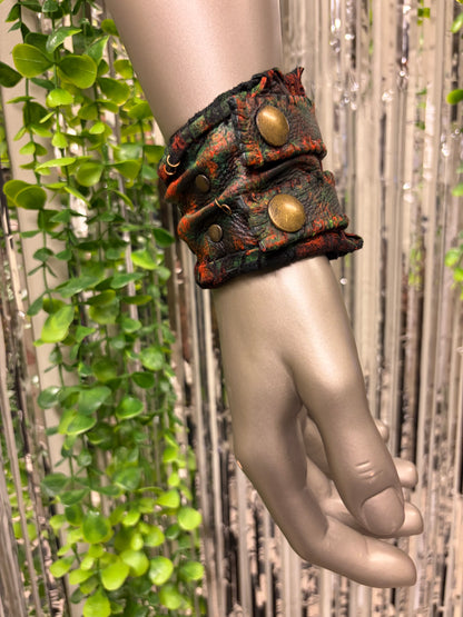 *COMING SOON* NEON NIGHT SHIFT - Orange + Green Leather Cuff