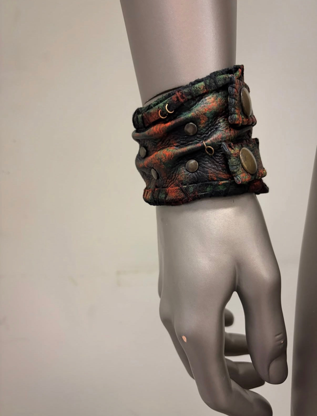 *COMING SOON* NEON NIGHT SHIFT - Orange + Green Leather Cuff