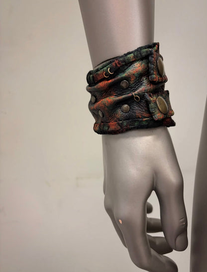 *COMING SOON* NEON NIGHT SHIFT - Orange + Green Leather Cuff