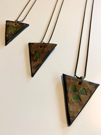 RADIOACTIVE NECKLACE - Embossed Leather