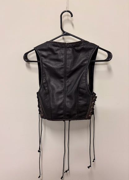 RIB BREAKER - Black Leather Bustier