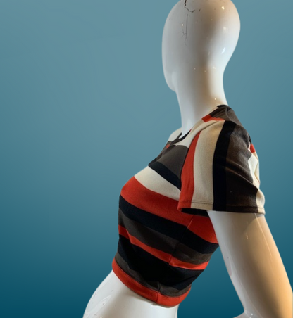 RETRO STRIPES CROP TOP