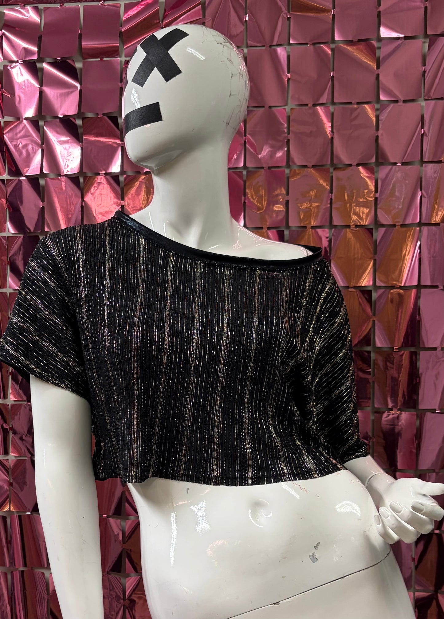 DIGITAL RAIN - Draped Crop