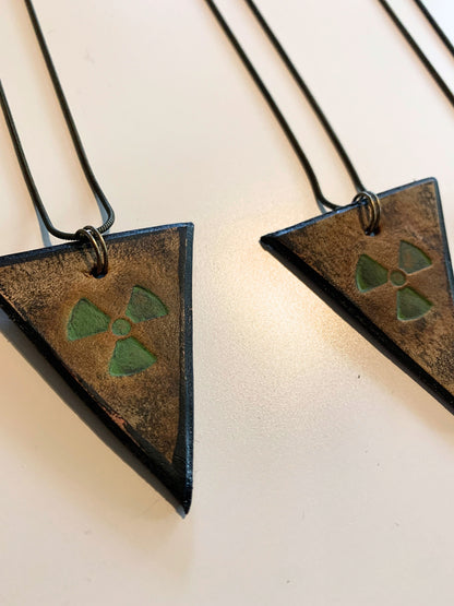 RADIOACTIVE NECKLACE - Embossed Leather