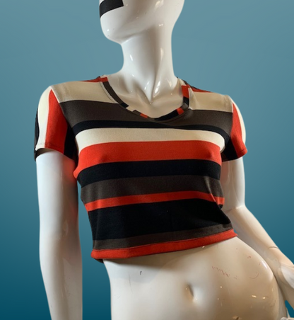 RETRO STRIPES CROP TOP