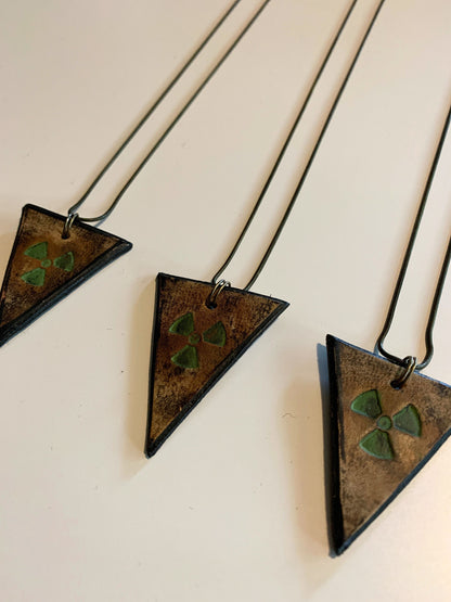 RADIOACTIVE NECKLACE - Embossed Leather