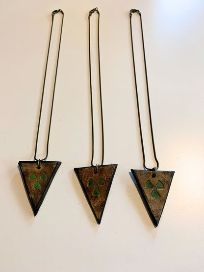 RADIOACTIVE NECKLACE - Embossed Leather