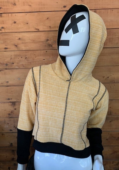 YELLOW JACKET - CROPPED PULLOVER HOODIE