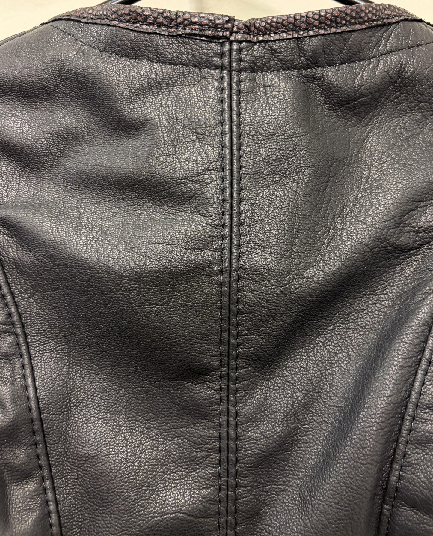 RIB BREAKER - Black Leather Bustier