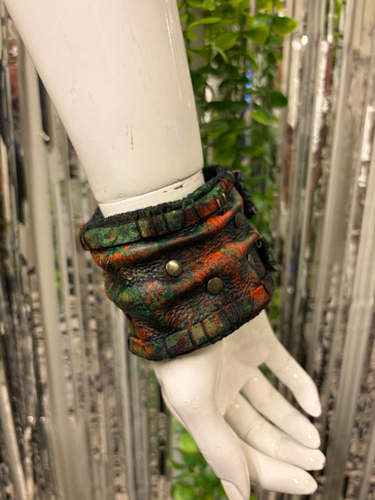 *COMING SOON* NEON NIGHT SHIFT - Orange + Green Leather Cuff