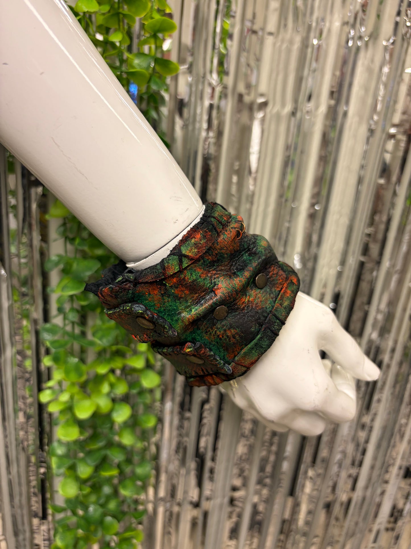 *COMING SOON* NEON NIGHT SHIFT - Orange + Green Leather Cuff