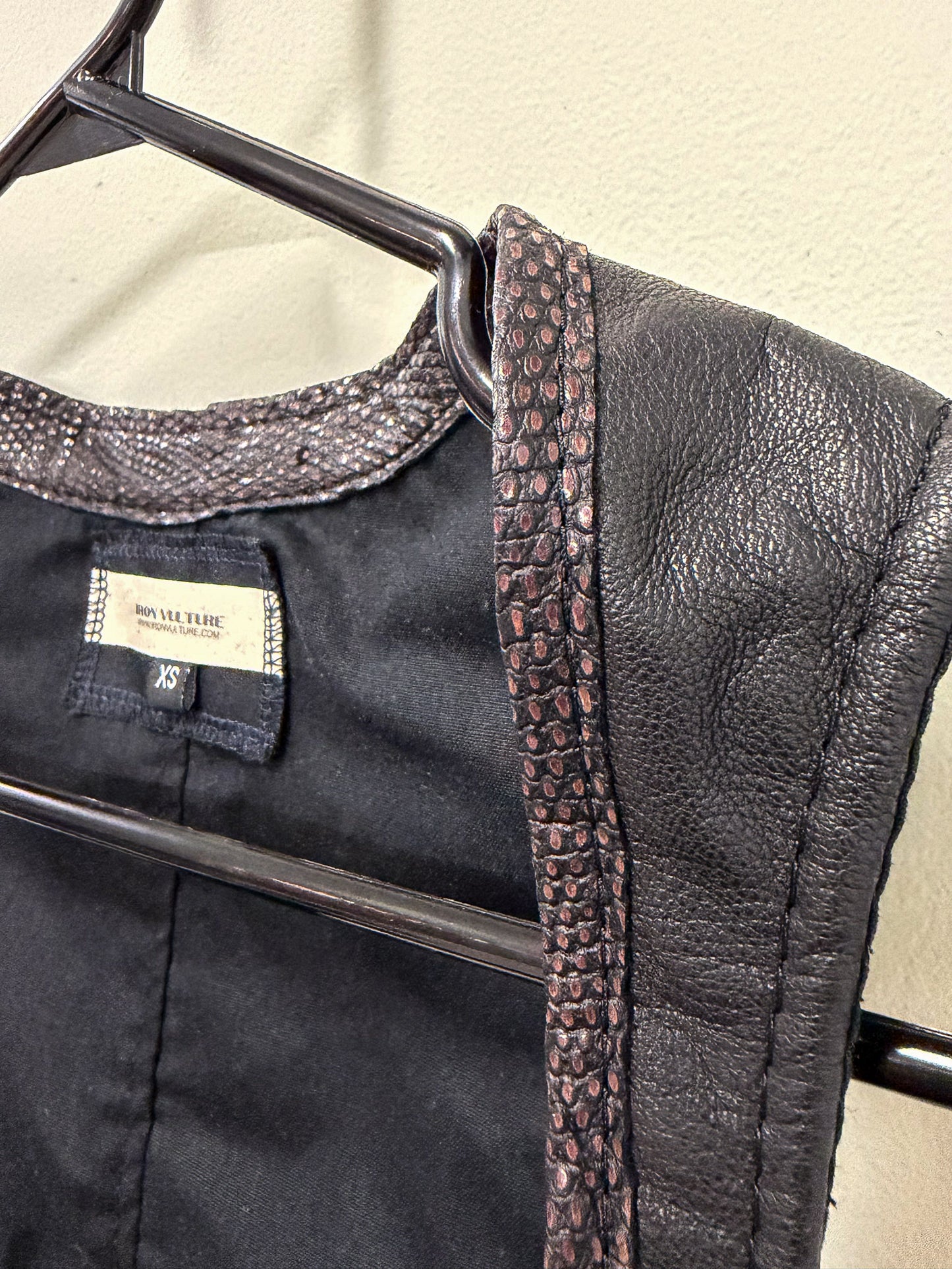 RIB BREAKER - Black Leather Bustier