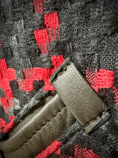 RED GRID - STRAIGHT CUT JACKET *SAMPLE SALE*