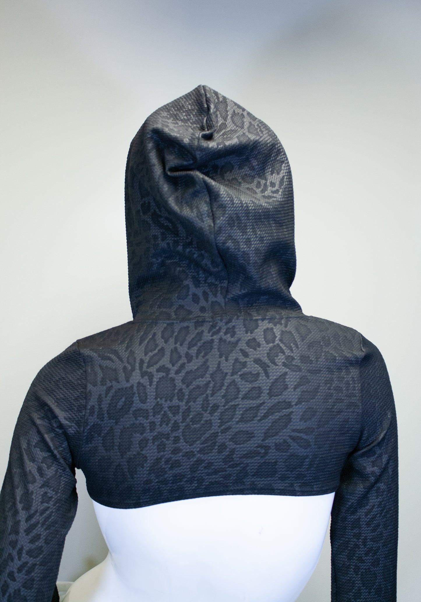 BLACK LEOPARD - MICRO HOODIE
