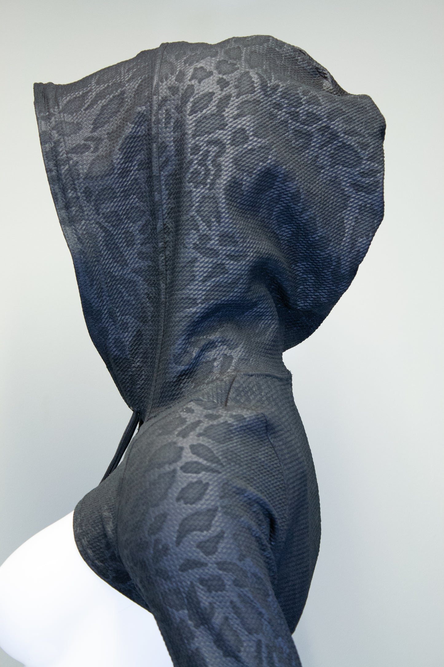 BLACK LEOPARD - MICRO HOODIE