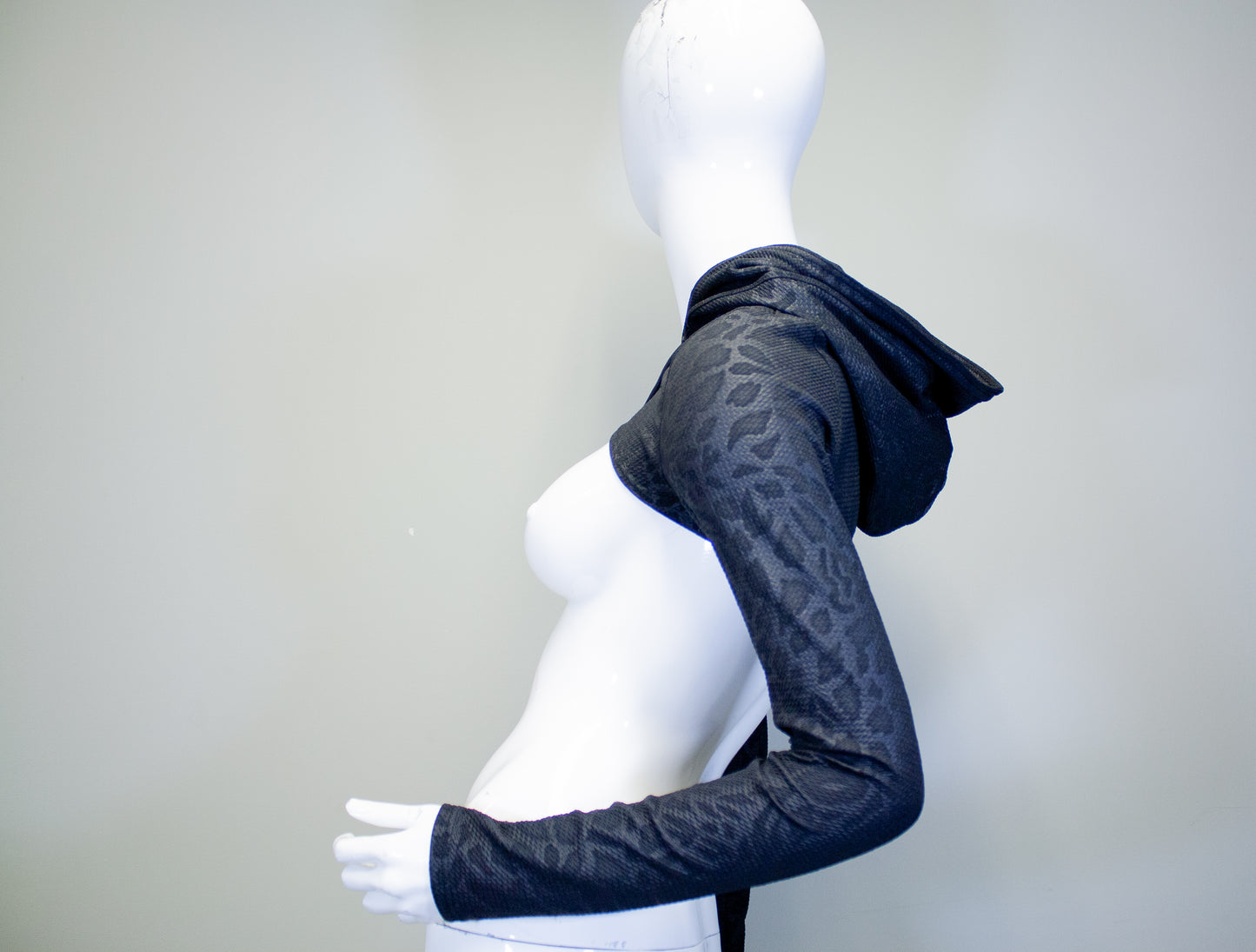 BLACK LEOPARD - MICRO HOODIE
