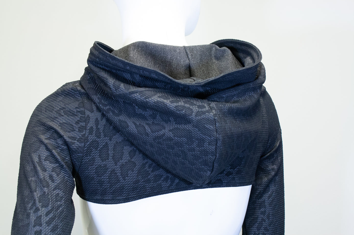 BLACK LEOPARD - MICRO HOODIE