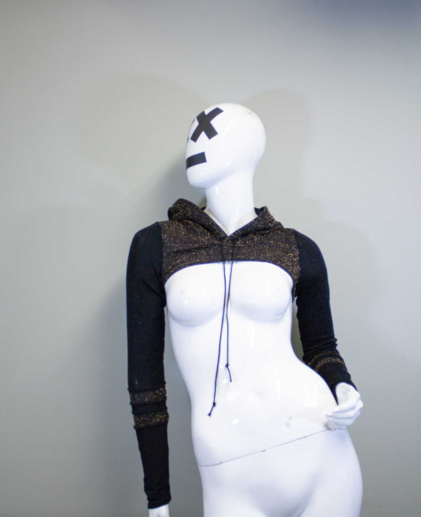 CITY LIGHTS- GOLD & OBSIDIAN MICRO HOODIE