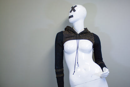 CITY LIGHTS- GOLD & OBSIDIAN MICRO HOODIE