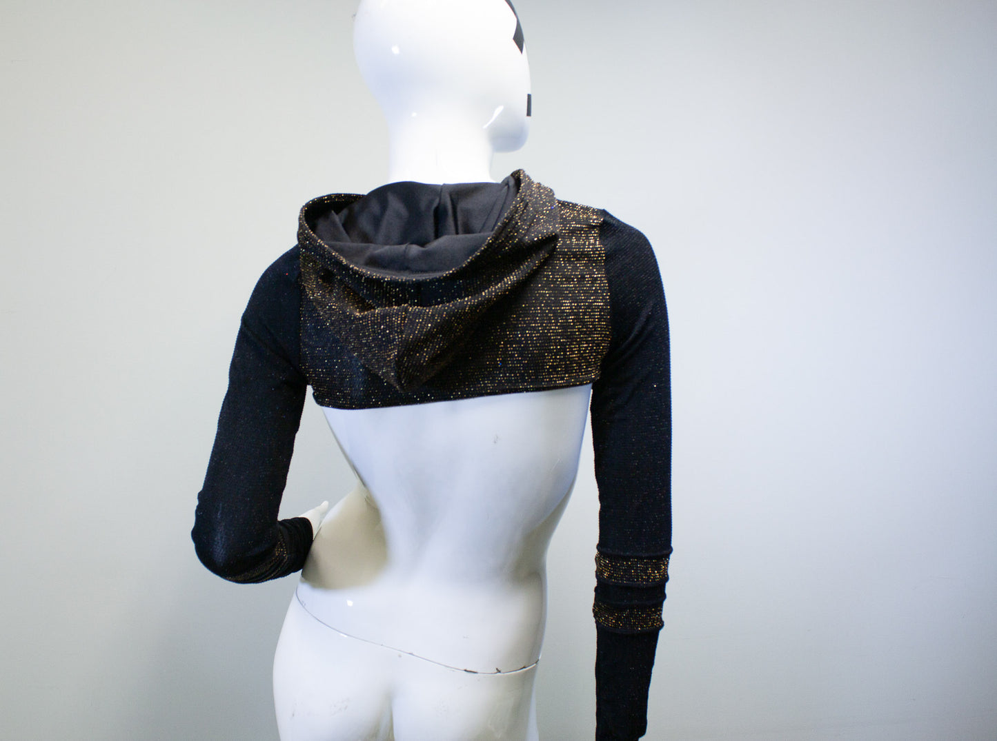 CITY LIGHTS- GOLD & OBSIDIAN MICRO HOODIE