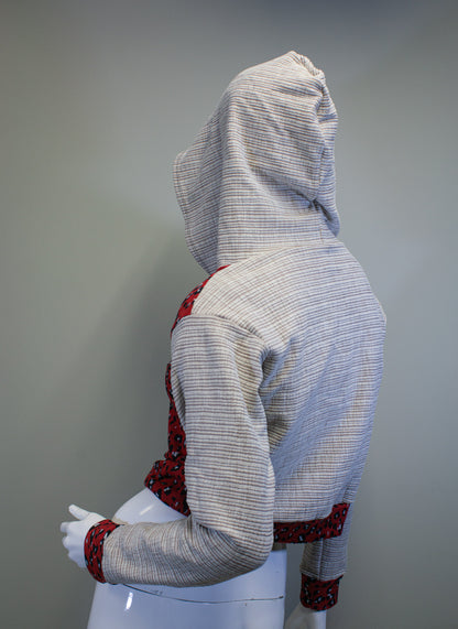 RUBY LEOPARD - CROPPED PULLOVER HOODIE