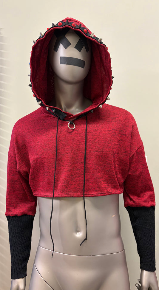 RED HALO HOOD - CROPPED HOODIE