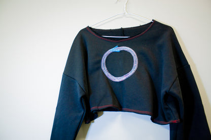 *SAMPLE SALE* ABSTRACT OUROBOROS SWEATER