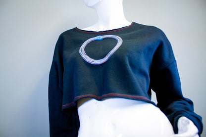 *SAMPLE SALE* ABSTRACT OUROBOROS SWEATER