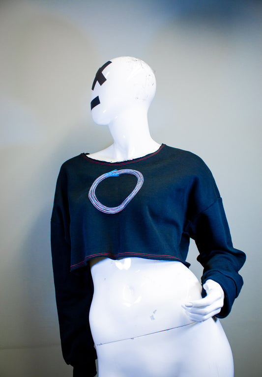 *SAMPLE SALE* ABSTRACT OUROBOROS SWEATER
