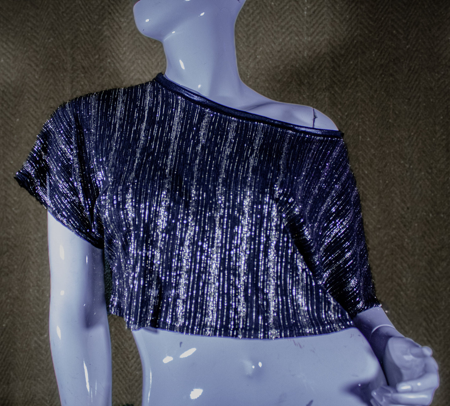 DIGITAL RAIN - Draped Crop