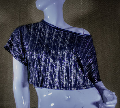 DIGITAL RAIN - Draped Crop