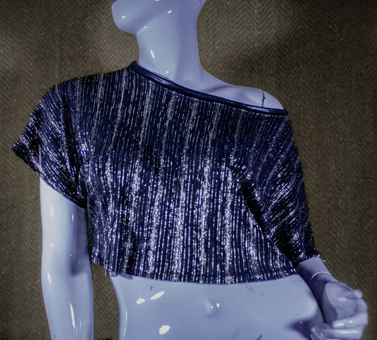 DIGITAL RAIN - DRAPED CROP