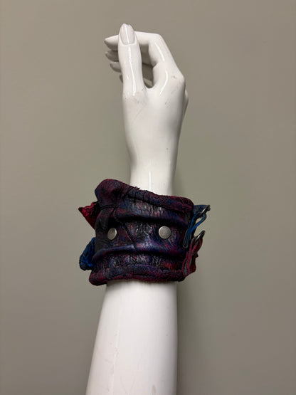 *COMING SOON* NEON NIGHT SHIFT - Leather Cuff in Pink + Blue