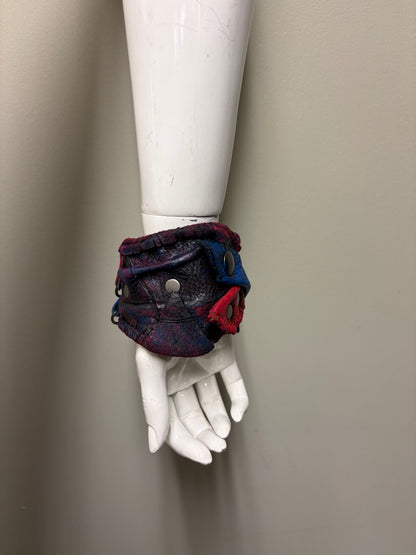 *COMING SOON* NEON NIGHT SHIFT - Leather Cuff in Pink + Blue