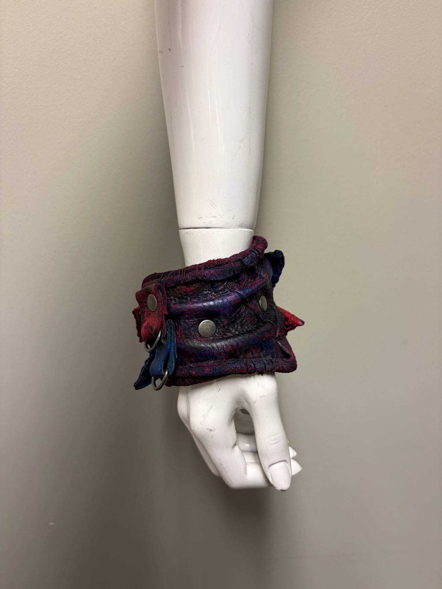 *COMING SOON* NEON NIGHT SHIFT - Leather Cuff in Pink + Blue