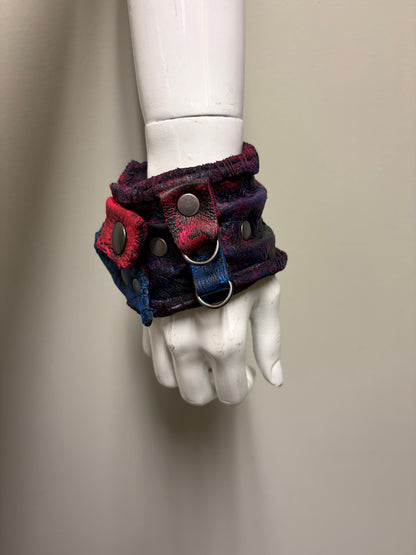 *COMING SOON* NEON NIGHT SHIFT - Leather Cuff in Pink + Blue