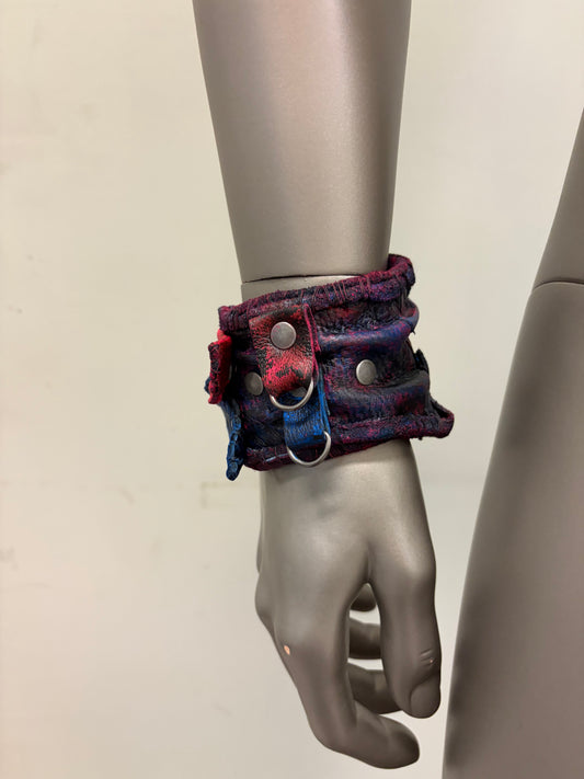*COMING SOON* NEON NIGHT SHIFT - Leather Cuff in Pink + Blue