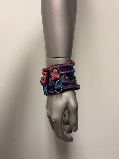*COMING SOON* NEON NIGHT SHIFT - Leather Cuff in Pink + Blue