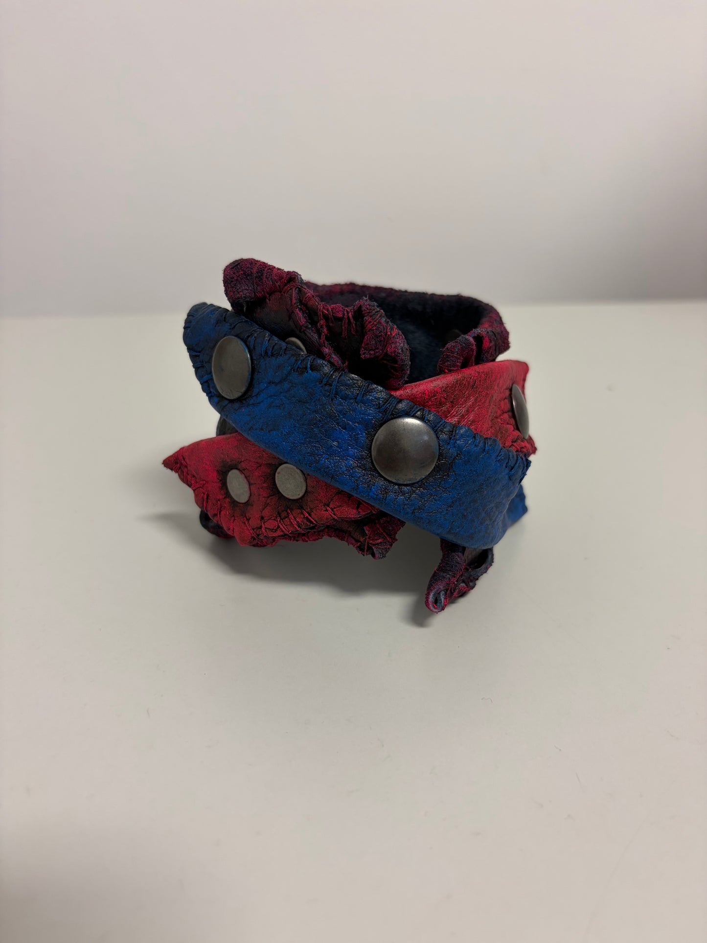 *COMING SOON* NEON NIGHT SHIFT - Leather Cuff in Pink + Blue