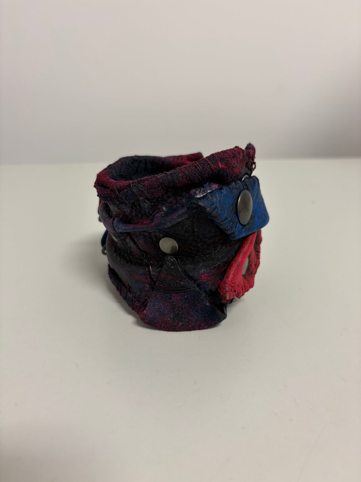 *COMING SOON* NEON NIGHT SHIFT - Leather Cuff in Pink + Blue