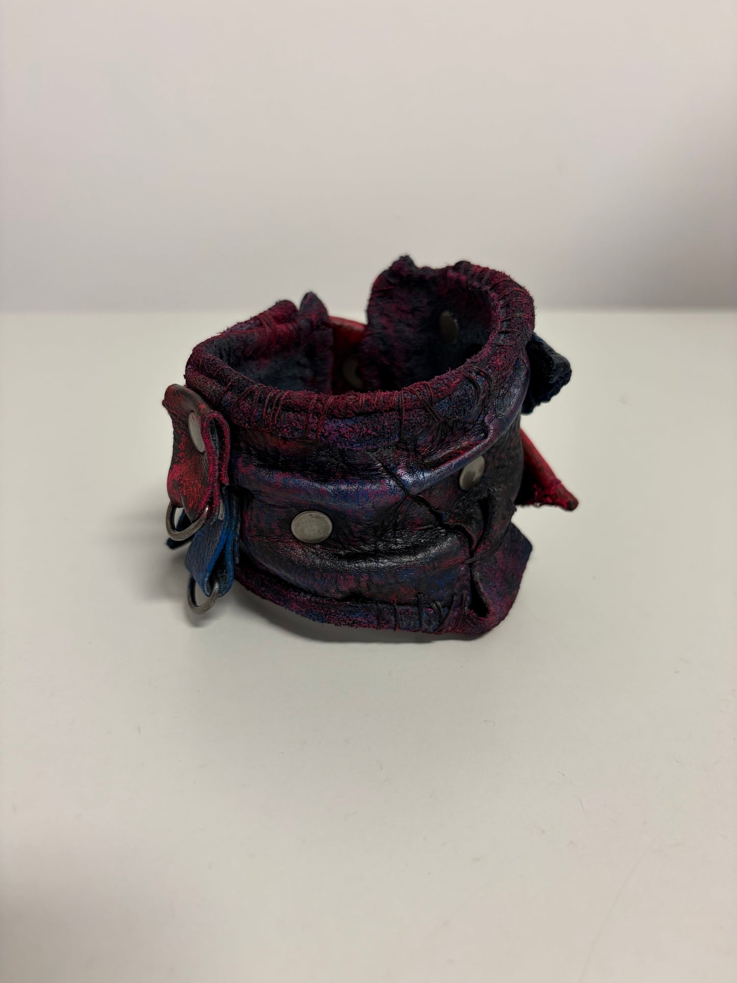 *COMING SOON* NEON NIGHT SHIFT - Leather Cuff in Pink + Blue