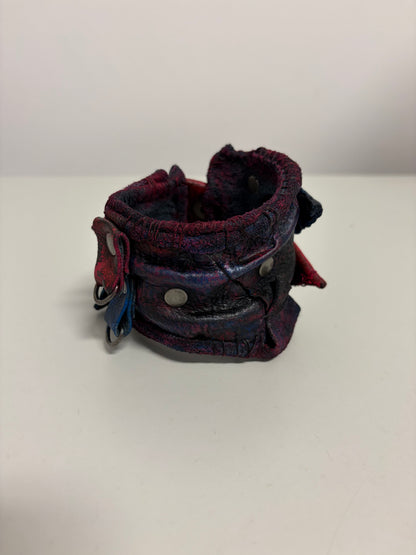 *COMING SOON* NEON NIGHT SHIFT - Leather Cuff in Pink + Blue