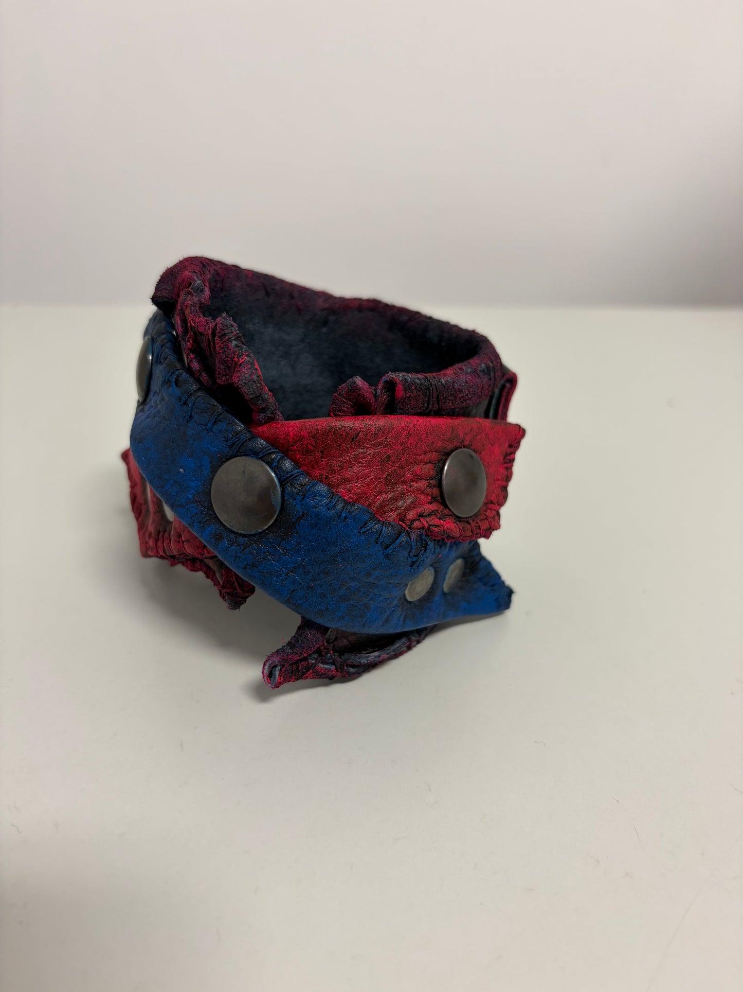 *COMING SOON* NEON NIGHT SHIFT - Leather Cuff in Pink + Blue